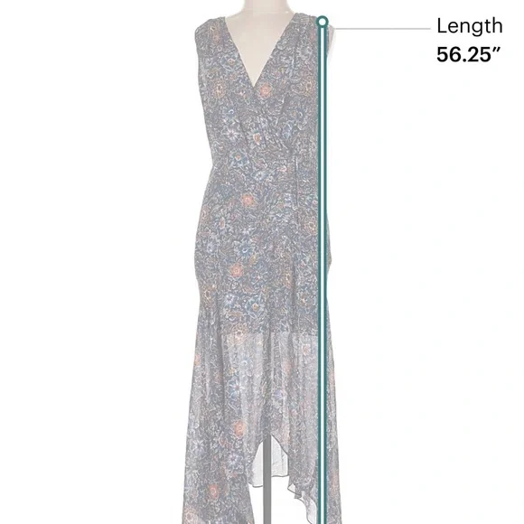 Veronica Beard Navy Floral High Low Dress - Picture 5 of 7